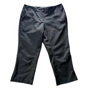 Nike Golf Capri Pants Womens 10 Black Medium High Rise Athletic Dri Fit Stretch